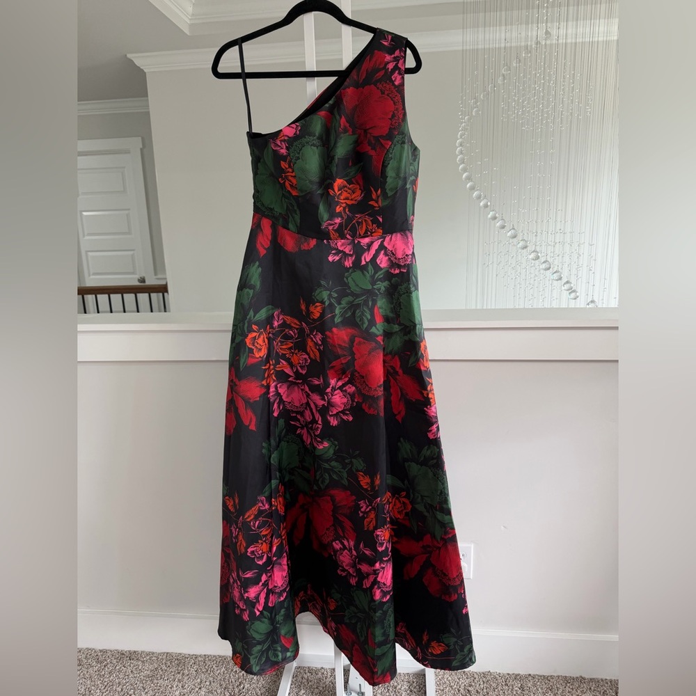 Anthropologie Hutch Elegant One-Shoulder Floral Evening Gown - Picture 3 of 8